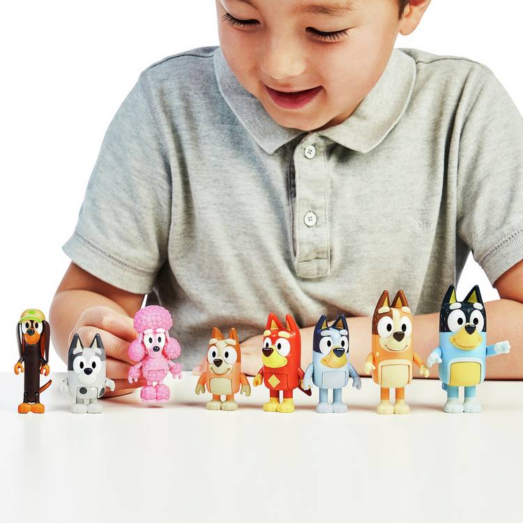 Bluey character figures family pack 4 pack, imported from the UK