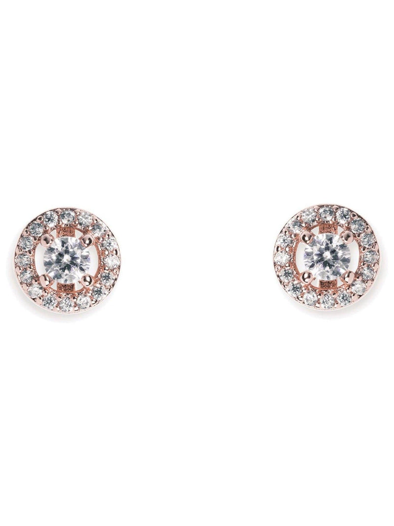 Ivory & Co rose gold Balmoral crystal dainty earrings, UK version