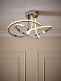 Black Sculptural LED Flush Ceiling Light