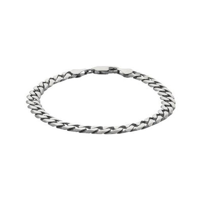 Argos Revere Men's Sterling Silver Oxidised Curb Bracelet- Buy online at McGrocer