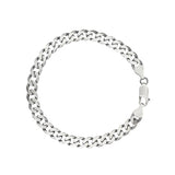 Revere men's sterling silver oxidised curb bracelet (British brand)