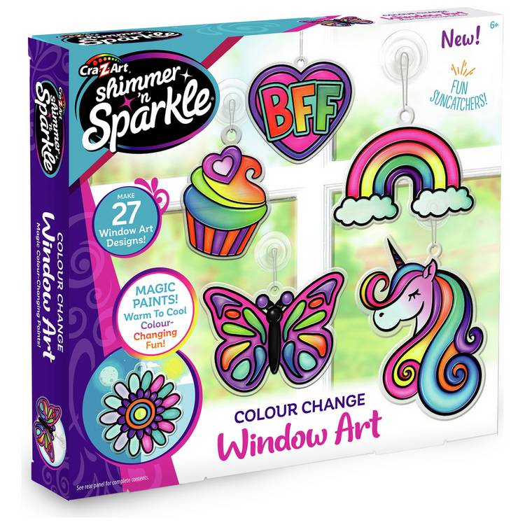 Shimmer N Sparkle colour changing window art set, UK version