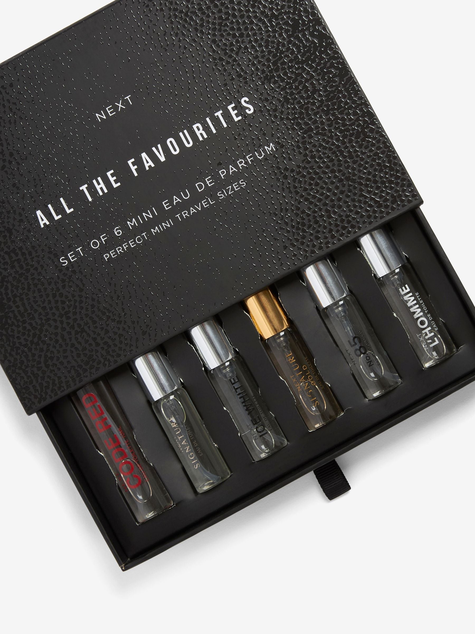 Men's fragrance discovery set of 6 10ml and 5ml bottles (British brand)