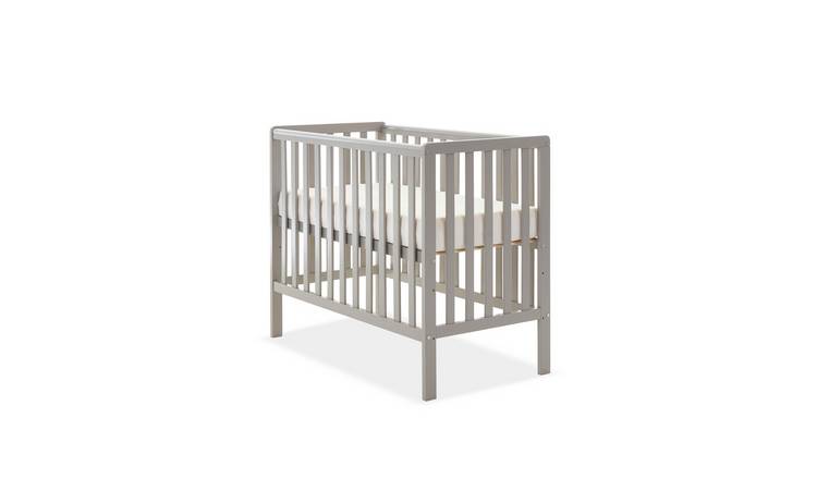 Obaby Bantam Space Saver Cot and Fibre Mattress - Warm Grey GOODS Argos