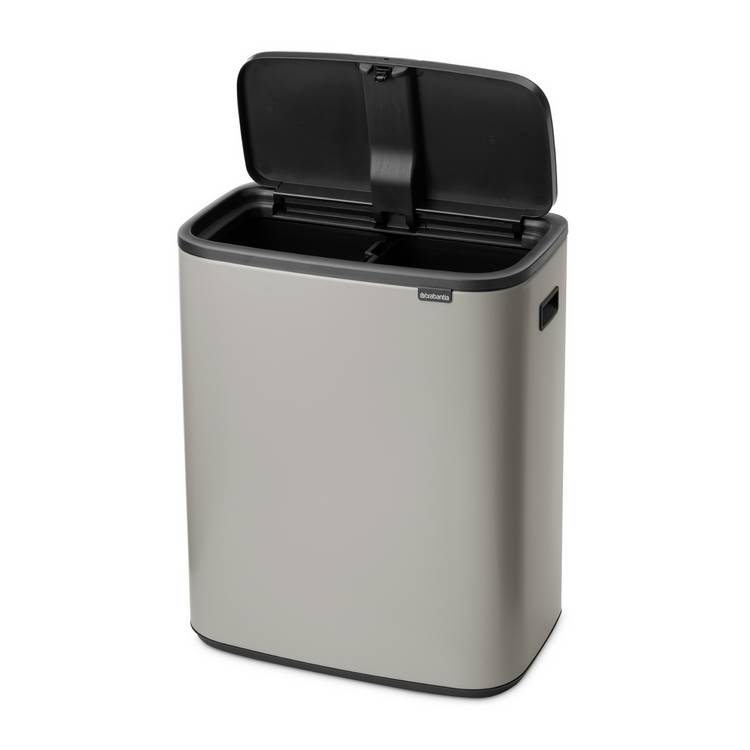Brabantia touch bin soft grey 60L - British product