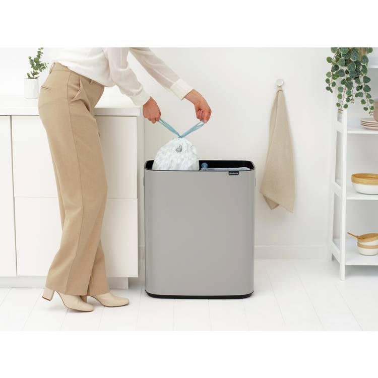 Brabantia touch bin soft grey 60L - British product