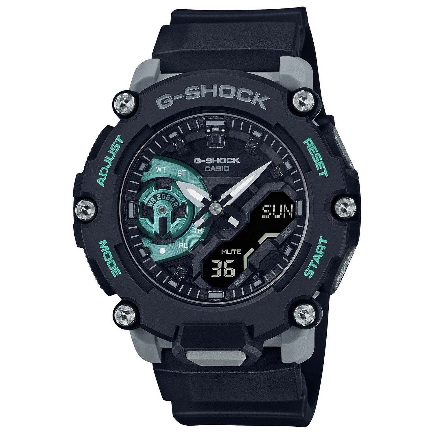 Casio G-SHOCK men's black carbon resin strap watch, UK version