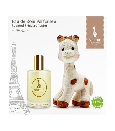 Set lotion de soin pour bébé et peluche girafe 100ml