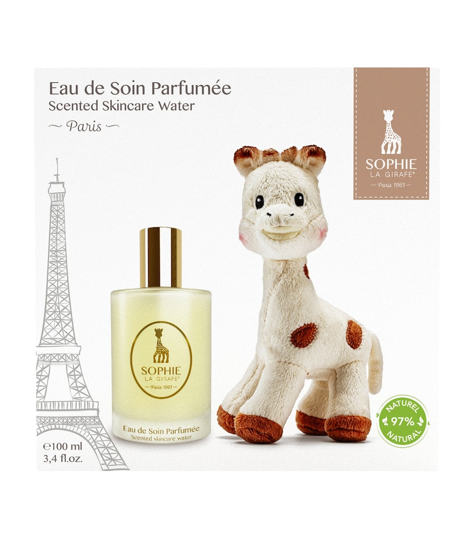 Sophie La Girafe skincare water and plush toy set 100ml (British brand)