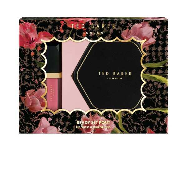 Ted Baker Ready Set Pout gift set with lip gloss and compact mirror (British brand)