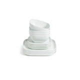 Habitat Riko square dinner set white porcelain 12 piece, UK version