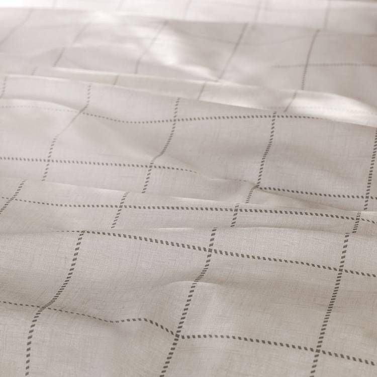 Habitat grey grid bedding set single - British product