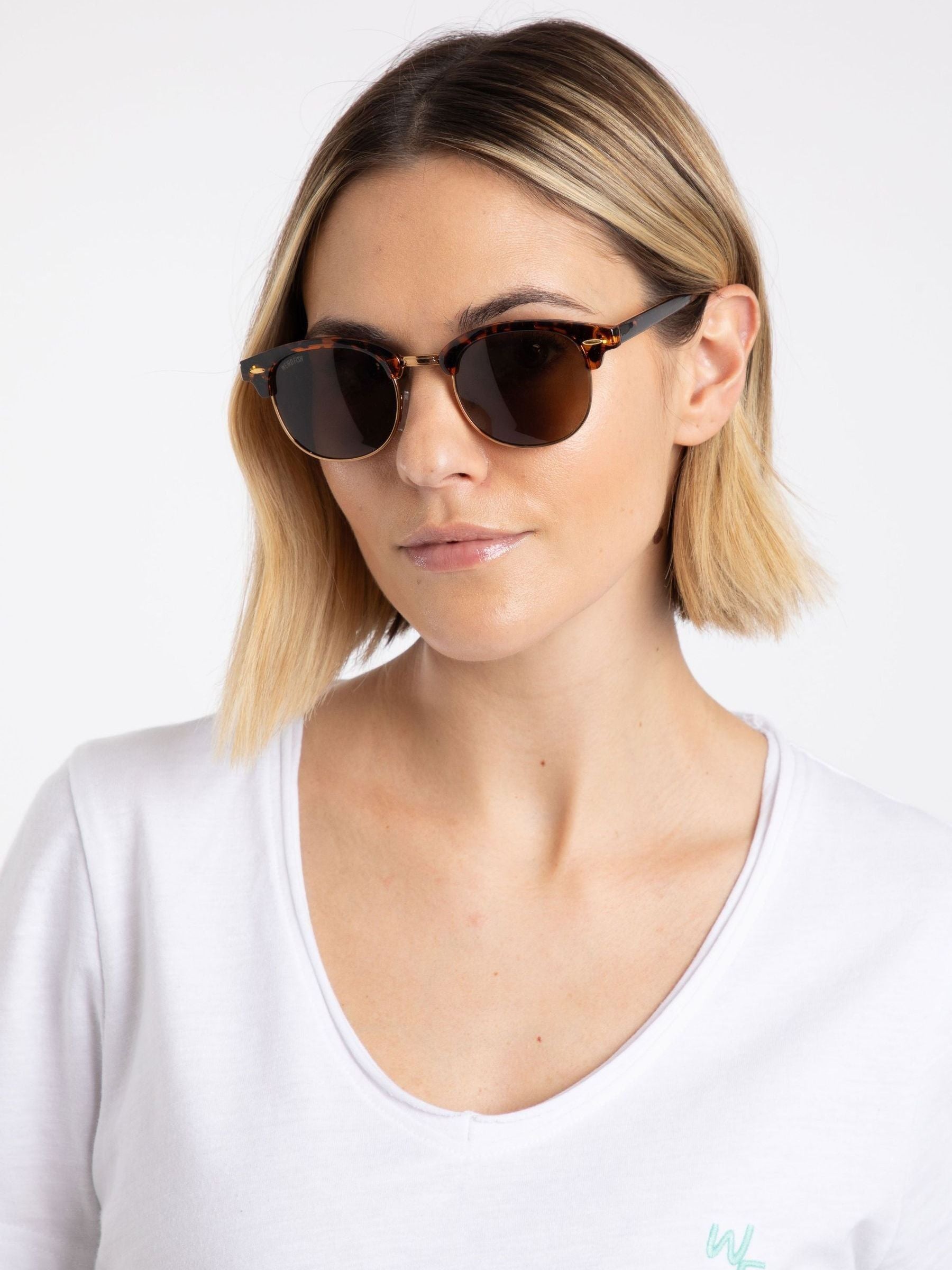 Weird Fish Brown Johnson Clubmaster Sunglasses - British product