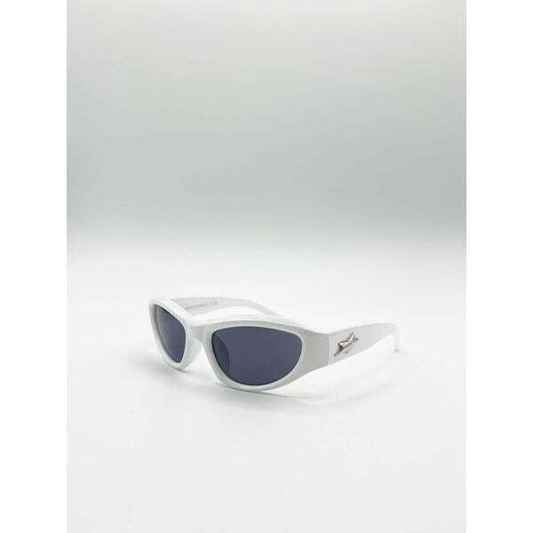 SVNX Star Racer sunglasses white frame black lenses - British product