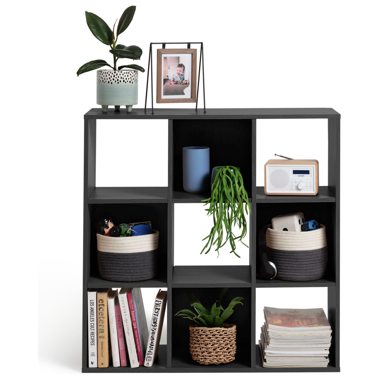 Argos Home Squares 9 Cube Storage Unit - Black
