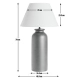 Habitat off white and black table lamp 70cm, imported from the UK