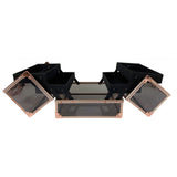 Technic black rose gold vanity case with trays (British brand)
