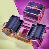 Technic black rose gold vanity case with trays (British brand)
