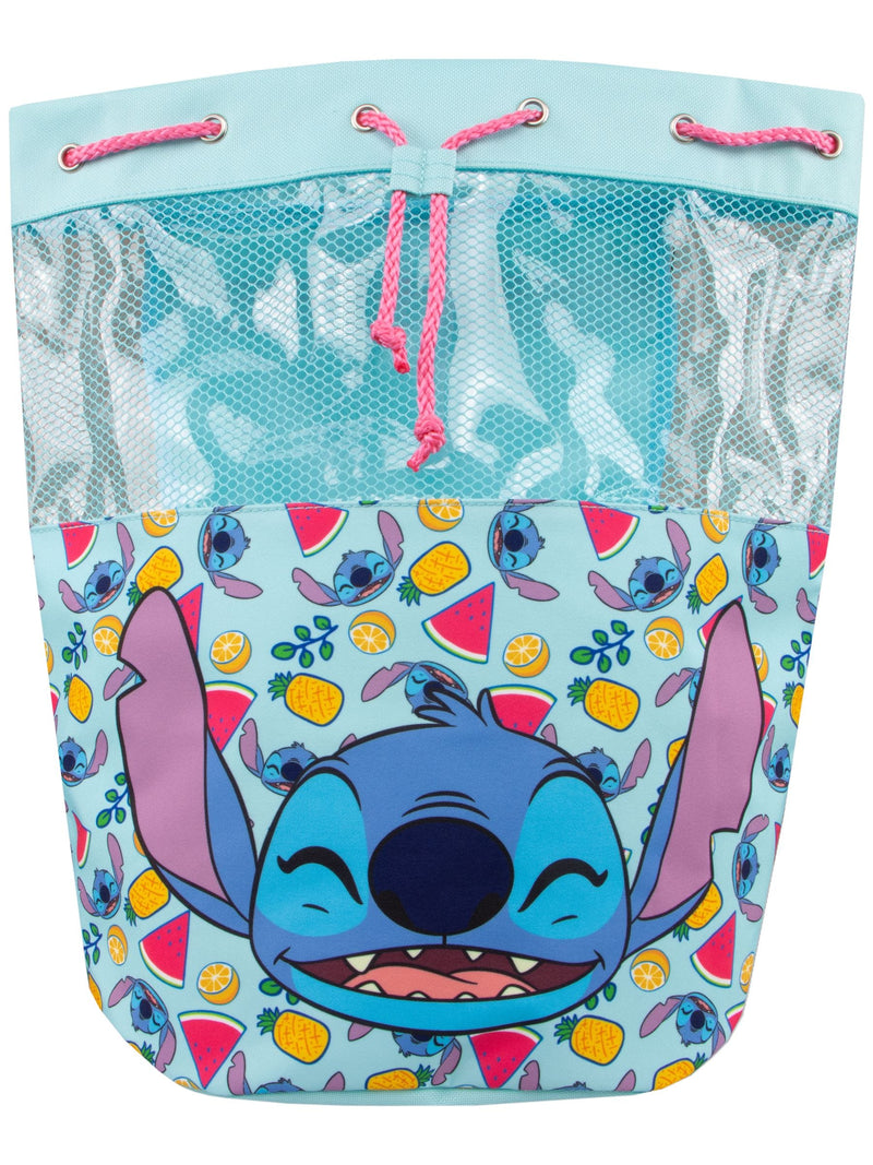 Lilo and Stitch blue swim bag with tropical design (British brand)