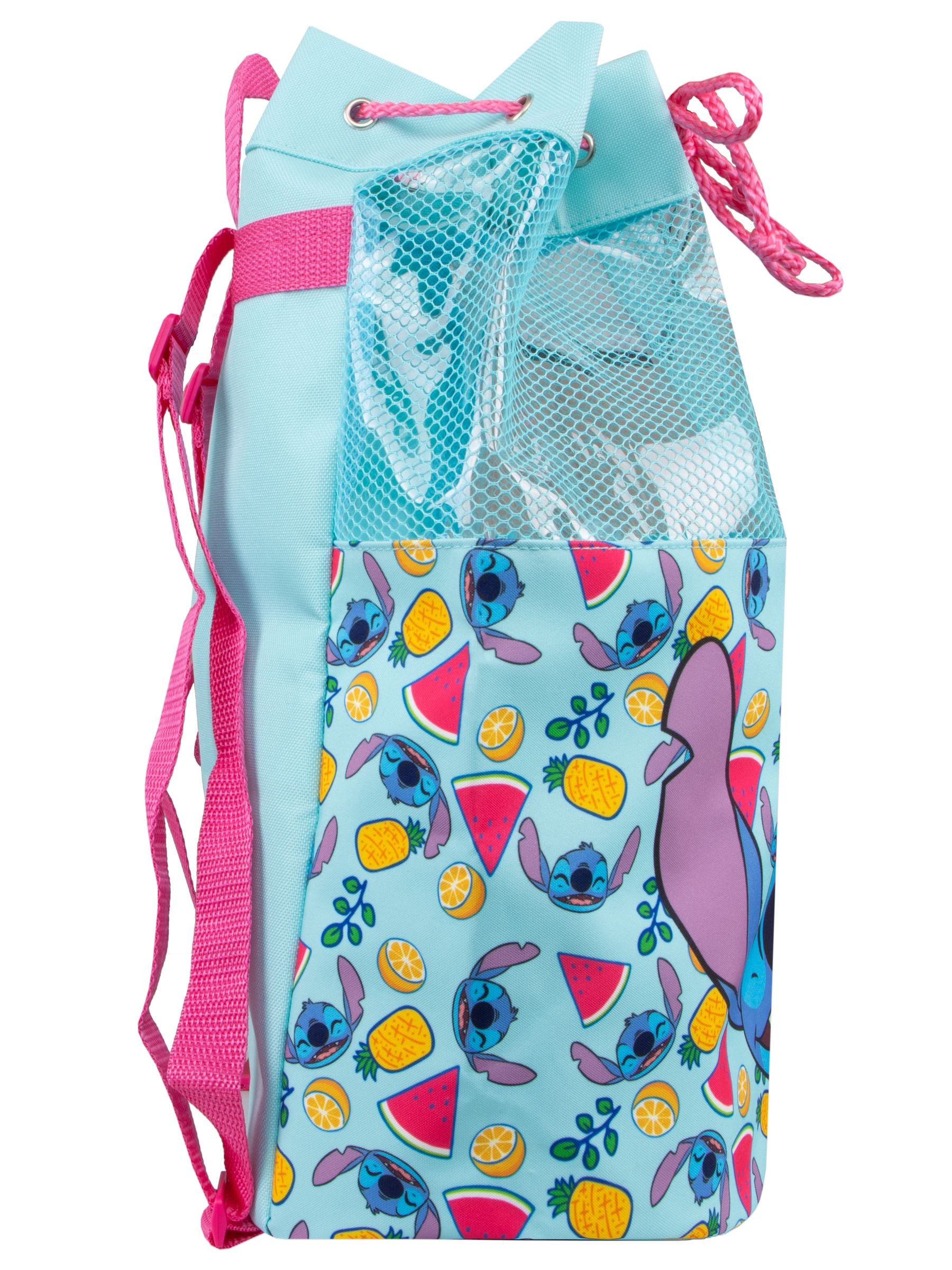 Lilo and Stitch blue swim bag with tropical design (British brand)