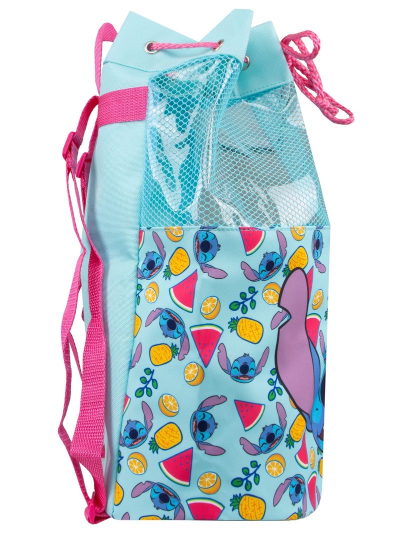 Lilo and Stitch blue swim bag with tropical design (British brand)