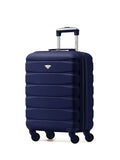 Flight Knight Blue 55x40x20cm Ryanair Priority 4 Wheel ABS Hard Case Cabin Carry On Hand Luggage
