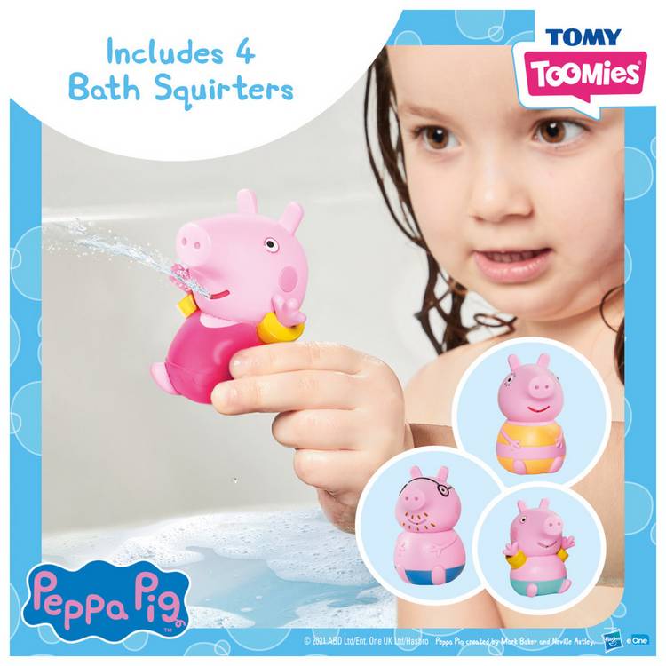 Peppa Pig bath bundle with character squirters and unicorn float, UK version