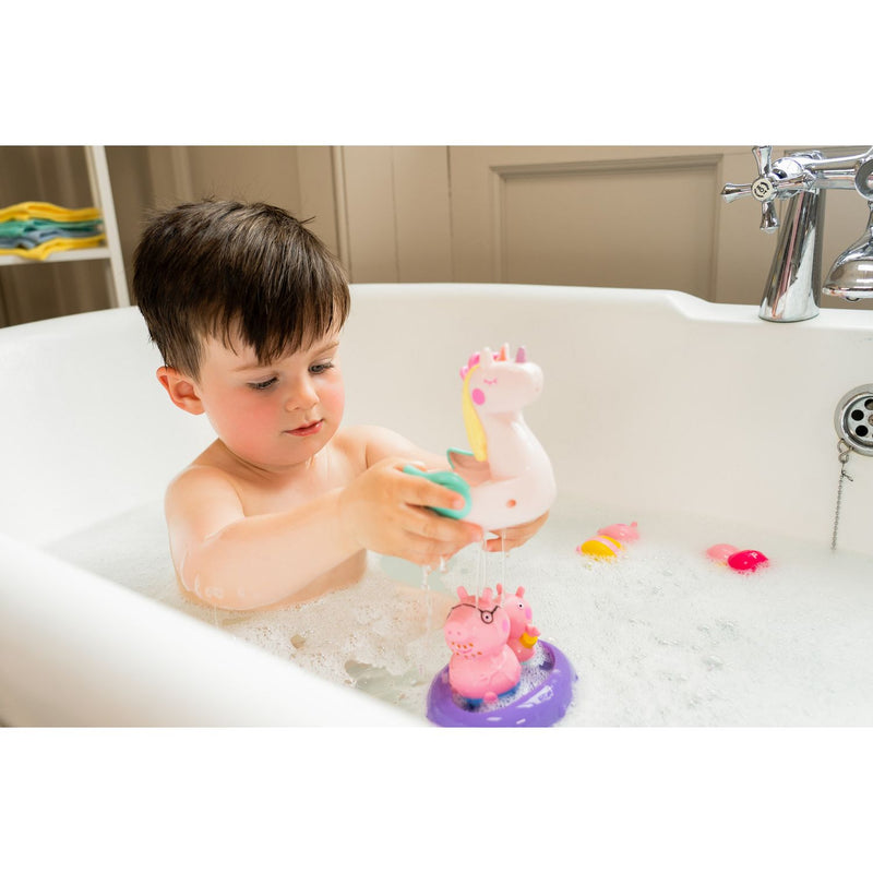 Peppa Pig bath bundle with character squirters and unicorn float, UK version