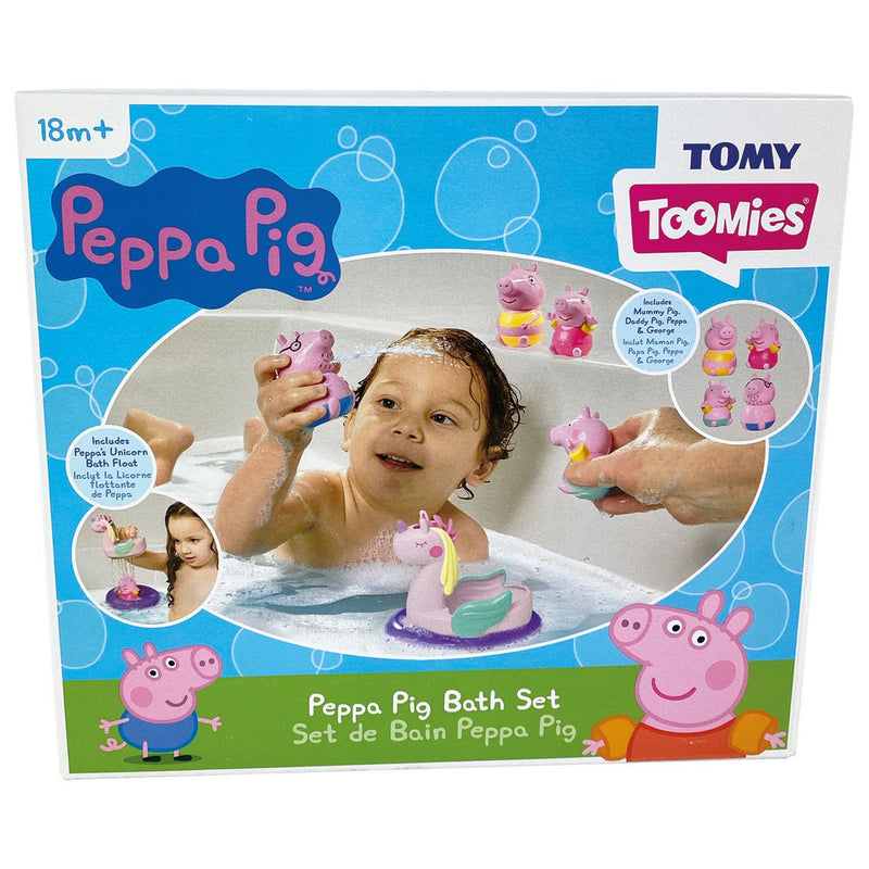 Peppa Pig bath bundle with character squirters and unicorn float, UK version