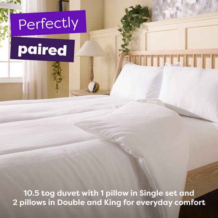 Slumberdown duvet and pillow set 10.5 tog single (British brand)
