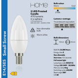 Argos Home LED candle bulb 2 pack warm white 4.2W (British brand)
