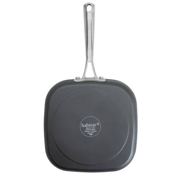 Habitat 24cm black hard anodised grill pan, UK version