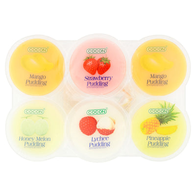 ASDA Cocon Assorted Fruit Flavour Jelly Pudding with Coconut Gel Pieces 6 x 80g- Buy online at McGrocer