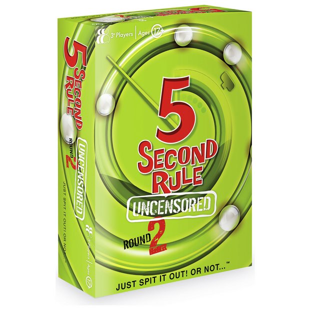 5 Second Rule Uncensored party game with spiral timer, UK version