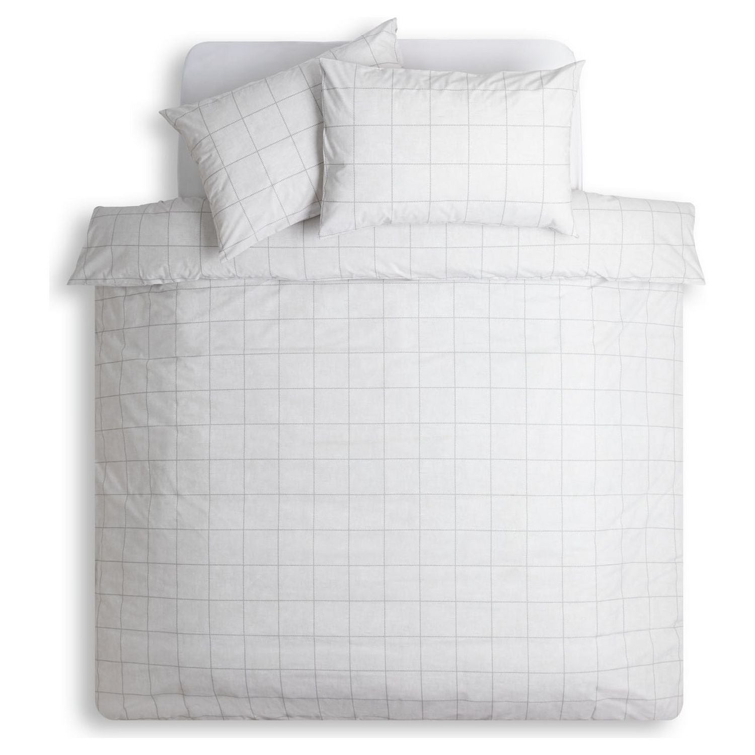 Habitat Country Grid Grey Bedding Set - King size
