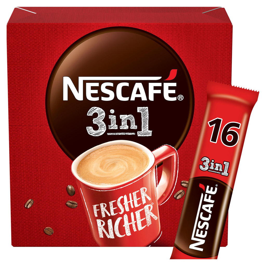 Nescafé 3 In 1 Instant Coffee Sachets 16x16g