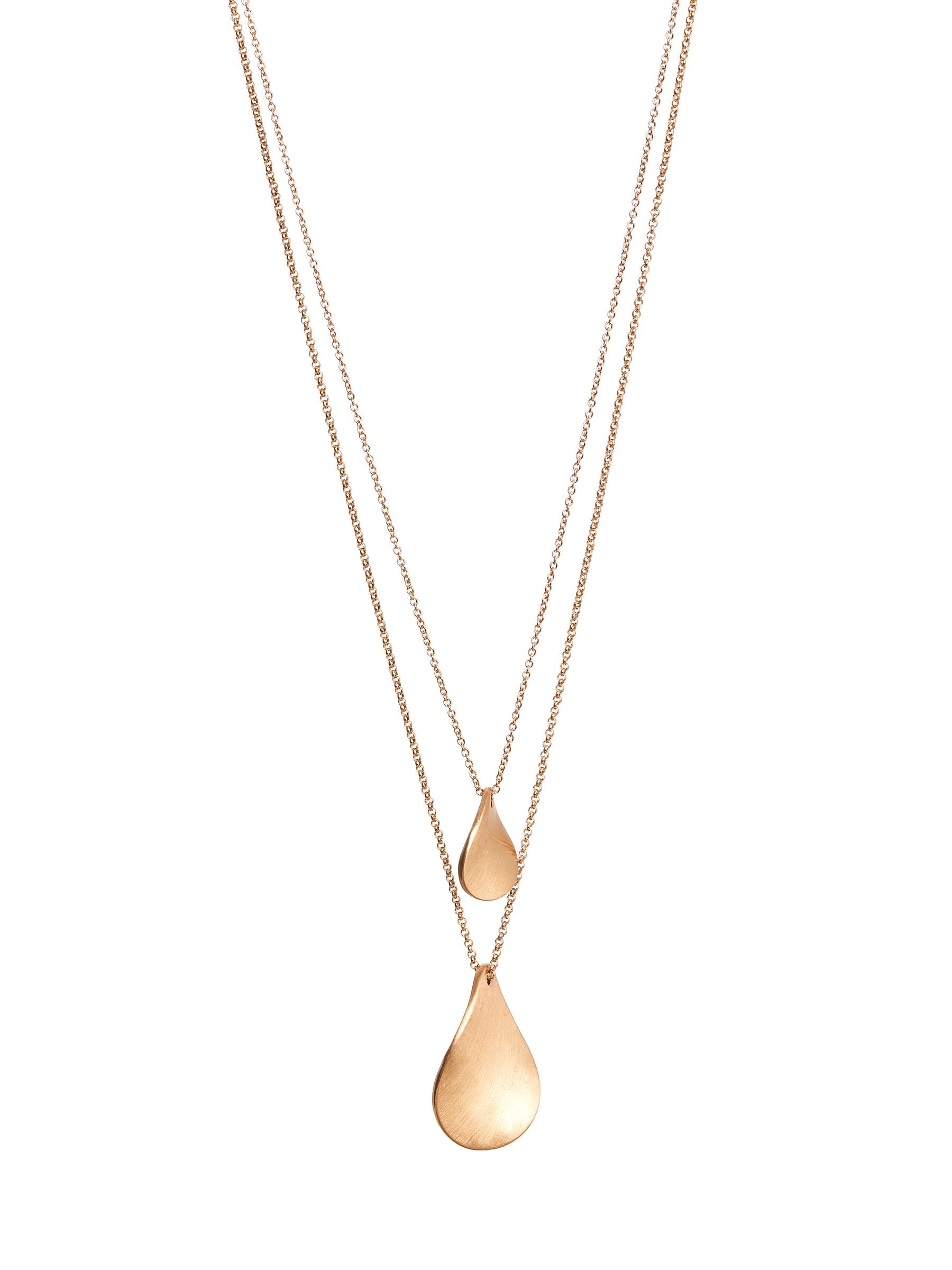Gold tone petal necklace adjustable 43cm 49cm - British product