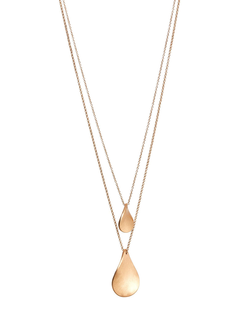 Gold tone petal necklace adjustable 43cm 49cm - British product