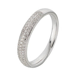 Revere 9ct white gold diamond wedding band ring 0.20ct, UK version