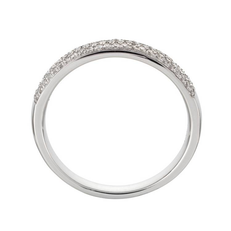 Revere 9ct white gold diamond wedding band ring 0.20ct, UK version