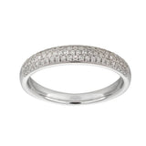 Revere 9ct white gold diamond wedding band ring 0.20ct, UK version