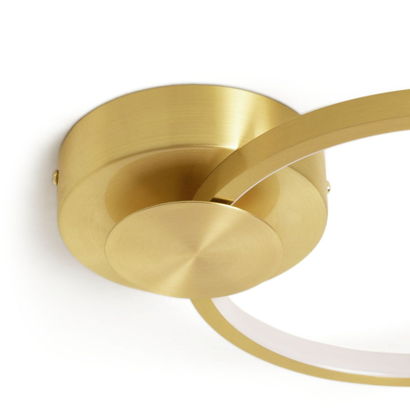 Argos Home Pill LED flush ceiling light brushed brass (British brand)