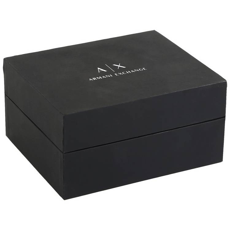 Armani Exchange black stainless steel watch set 44mm - British product