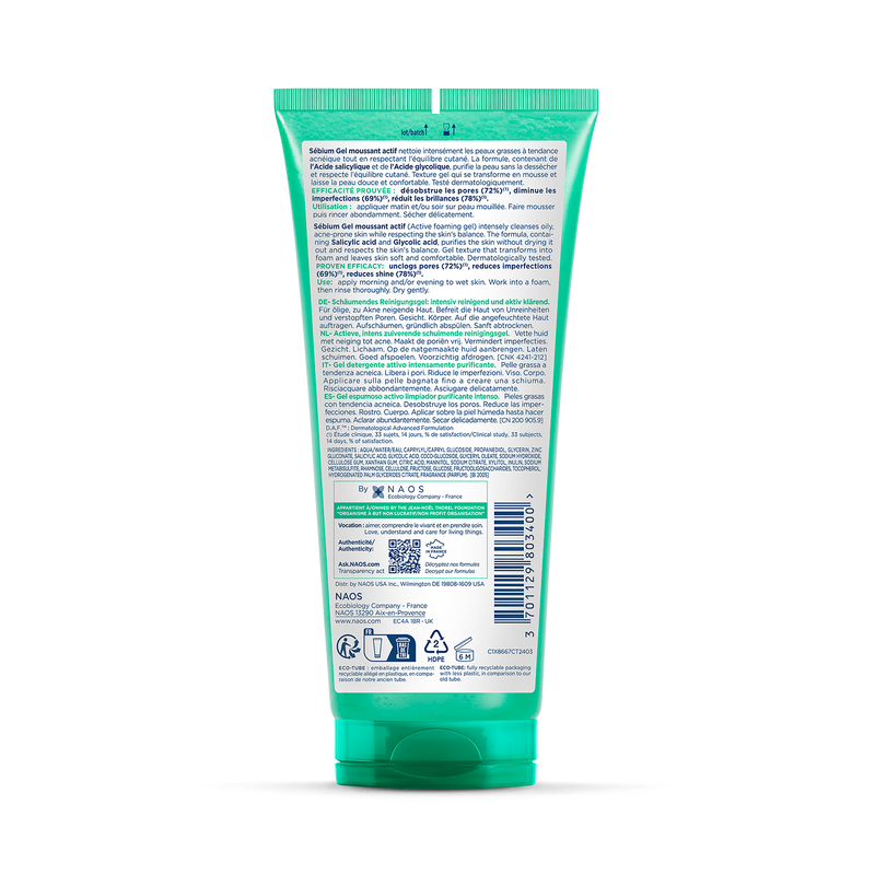 Bioderma Sébium Active Foaming Gel face wash 200ml, UK version