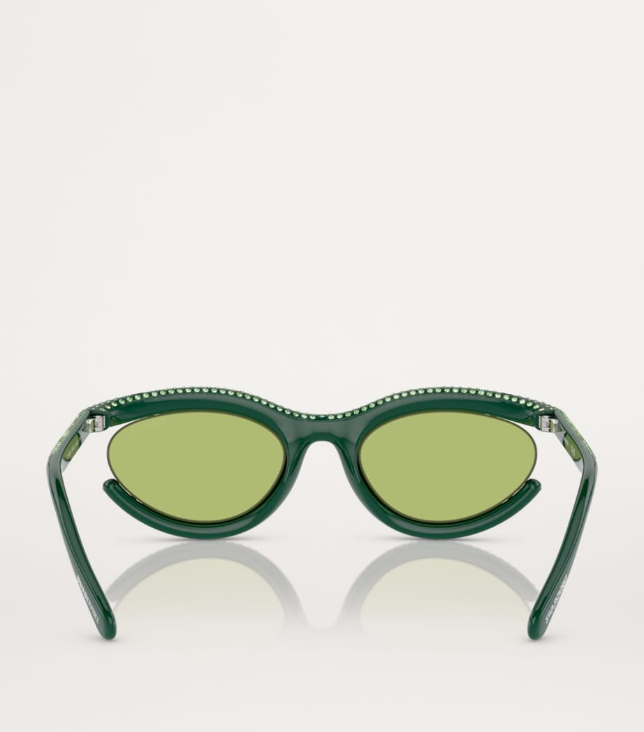 Swarovski Oval SK6006 sunglasses pavé crystals - British product