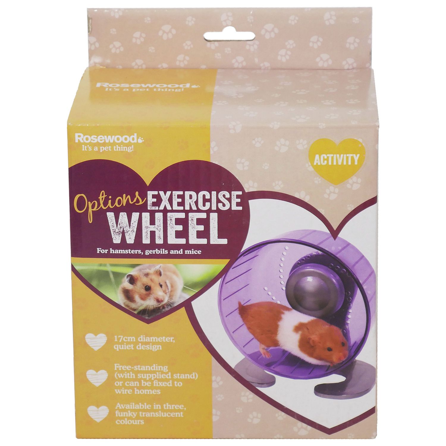 Rosewood hamster exercise wheel blue, UK version