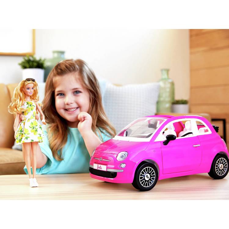 Barbie Fiat 500 car and doll playset, UK version
