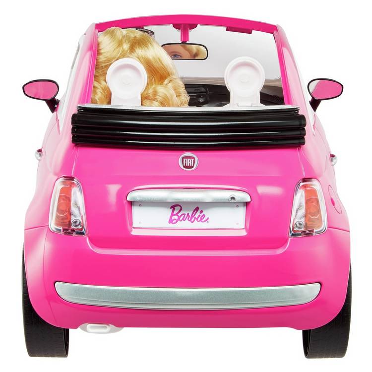 Barbie Fiat 500 car and doll playset, UK version