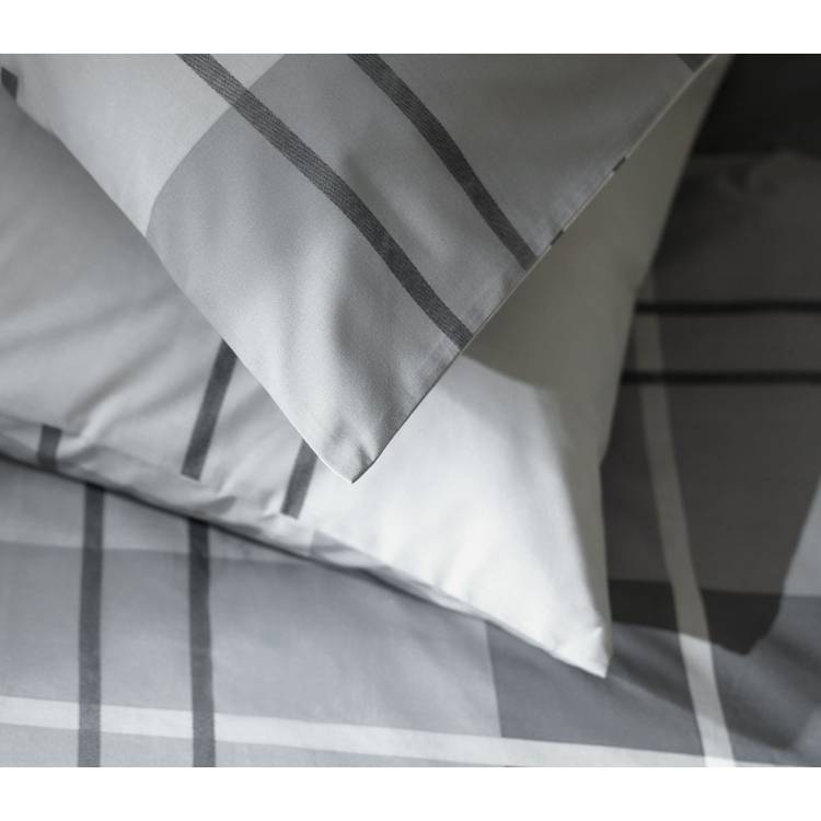 Habitat bedding set charcoal grey check single, UK version