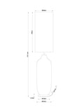 Connor floor lamp green glass base fabric shade, UK version